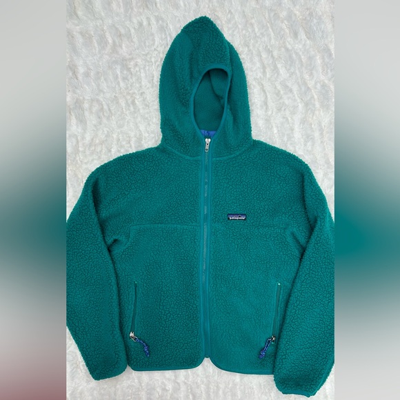 Made in USA Patagonia Vintage Sherpa Fleece in Teal